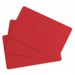 TARJETAS EN BLANCO PVC - ROJAS - 30MIL - 1 paquete de 100 tarjetas